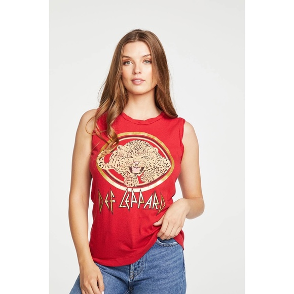 Chaser | NWT Metallic Def Leppard Band Tee - Picture 3 of 10